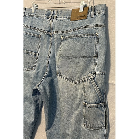 Godbody Grunge Jeans Mens Baggy Size 38x30 Y2k Utility Carpenter Baggies - Picture 5 of 16